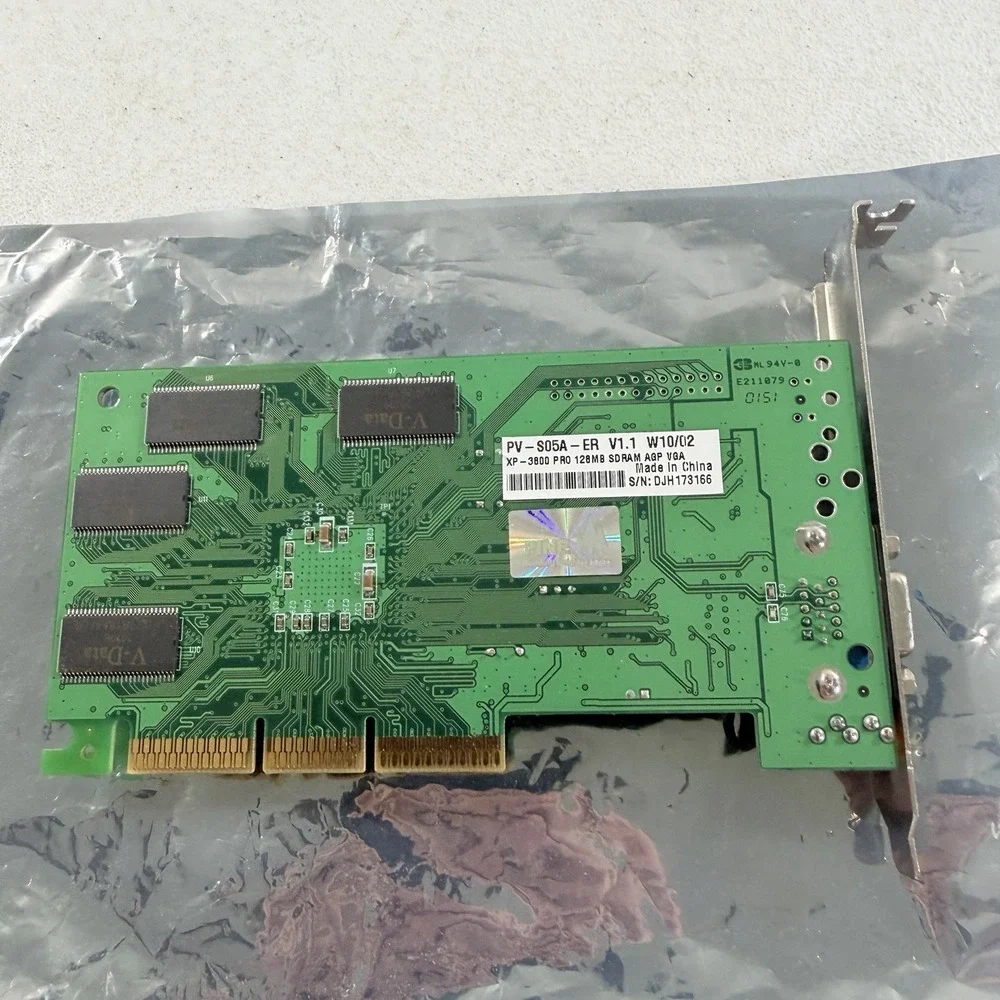Pine XP-3800 Pro 128mb SD RAM AGP PCI VGA Graphics Video Card PV-S05A-ER V1.1